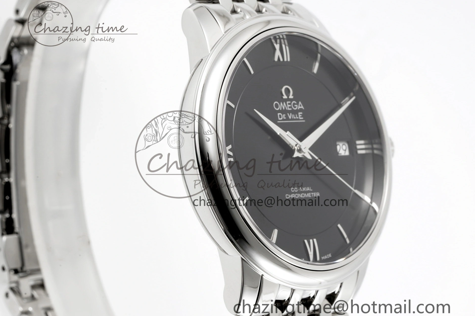 0502 De Ville SS TWF 1:1 Best Edition Black Dial on SS Bracelet MIYOTA Unisex 7835